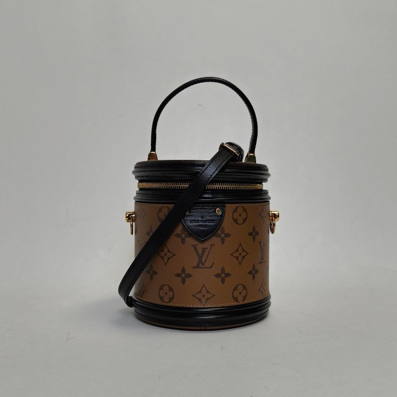 LOUIS VUITTON CANNES圓桶包拼色PVC2019老花肩背包-0