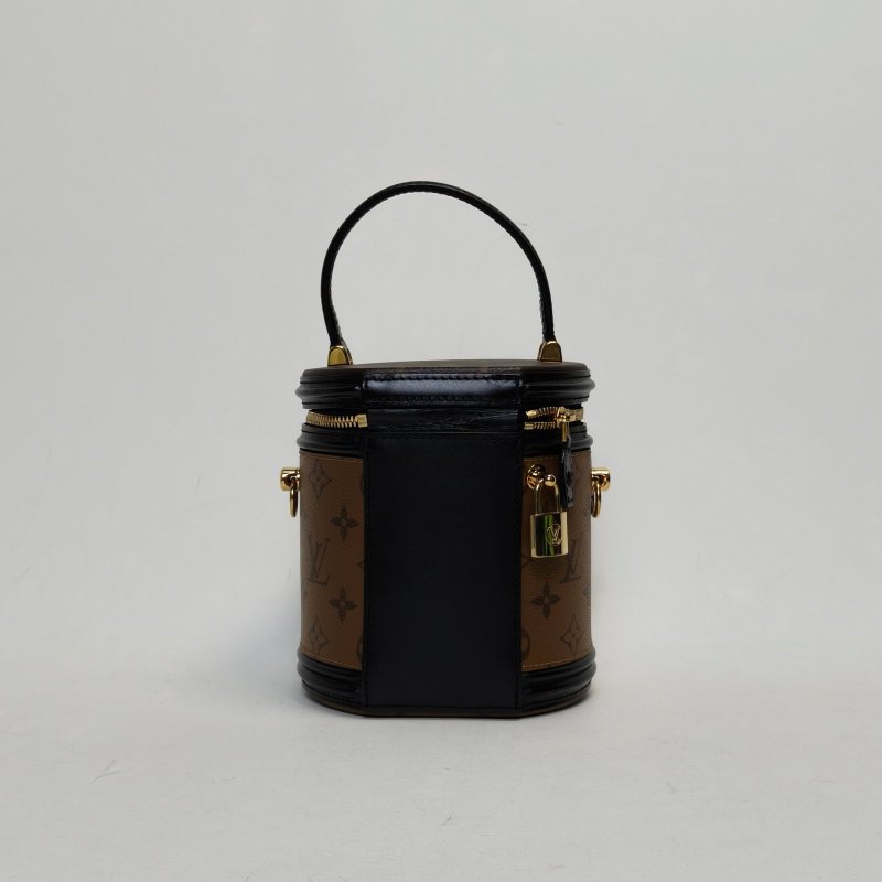 LOUIS VUITTON CANNES圓桶包拼色PVC2019老花肩背包-2