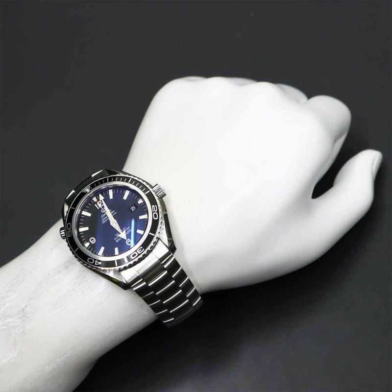 歐米茄海馬系列海洋宇宙2200 50男士腕錶，附日期顯示，黑色，自動機械錶-3