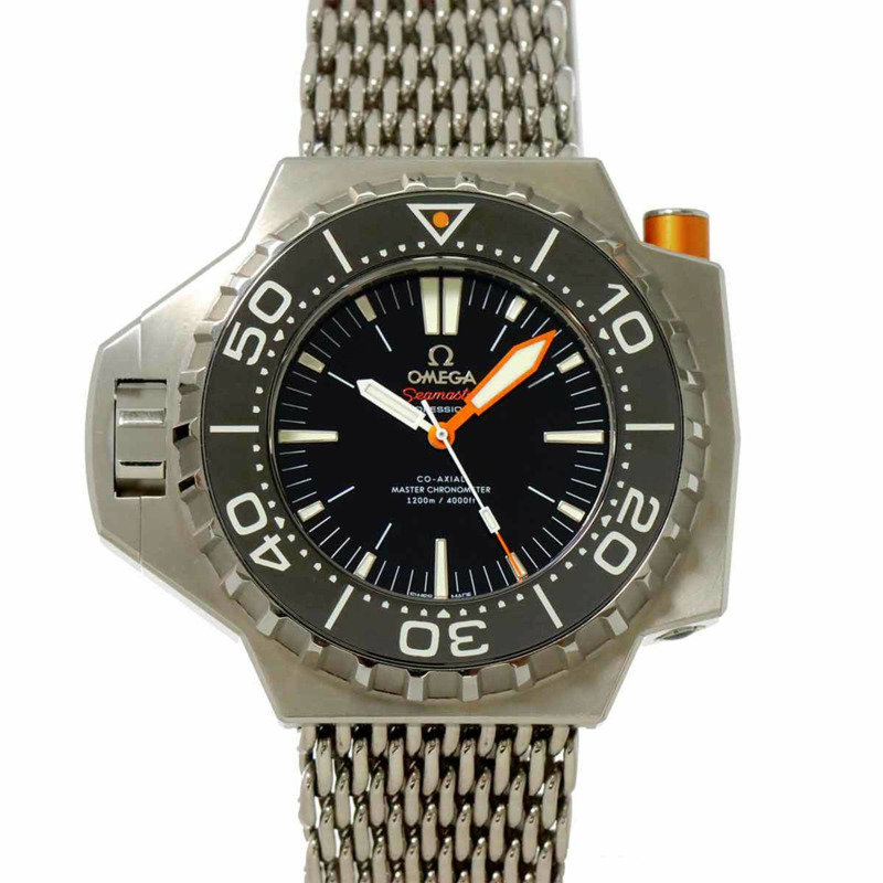 歐米茄 (OMEGA) 海馬系列 Ploprof 1200公尺同軸至臻天文台錶 227 90 55 21 01 001 男士腕錶,附日期顯示,黑色,自動機械-0