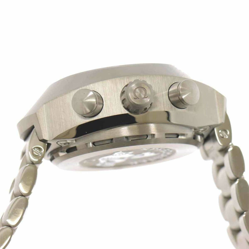 歐米茄超霸系列太空大師Z-33 325 90 43 79 01 001 數位類比雙顯男士腕錶，黑色石英錶-5