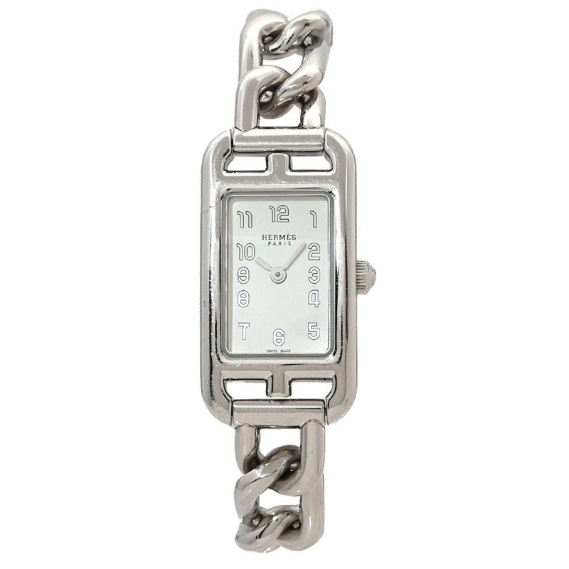 愛馬仕 Nantucket NA2 110 女士銀色石英錶-0