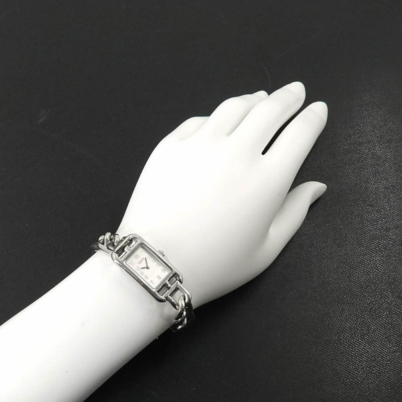 愛馬仕 Nantucket NA2 110 女士銀色石英錶-2