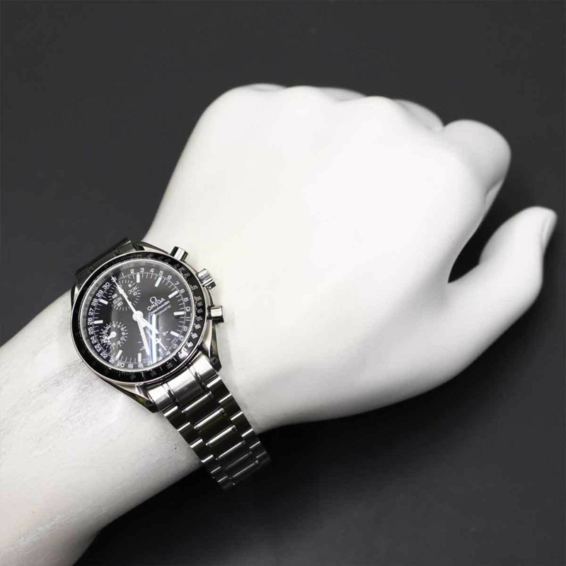 歐米茄超霸系列 Mark 40 Cosmos 三曆腕錶 3520 50 男士腕錶 黑色 自動上鍊-3