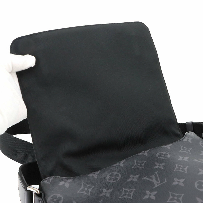 路易威登 Monogram Eclipse District PM NM 單肩包,黑色,M44000-8