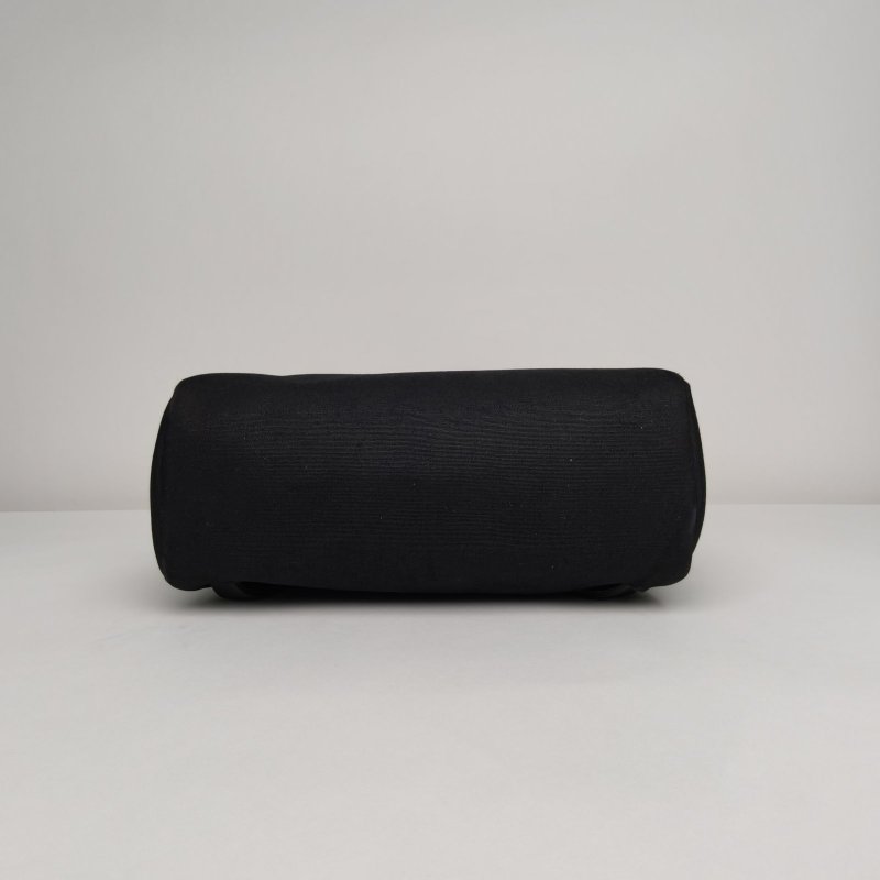 HERMES 89黑色帆布Hunter牛皮框G銀扣中古herbag31雙肩包配替換袋/肩背包-4