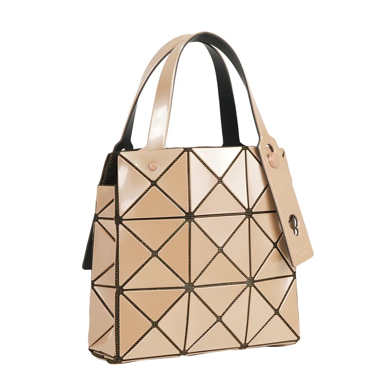 BAO BAO CARAT 3X3 亮面手提小方盒(米黃色)-1