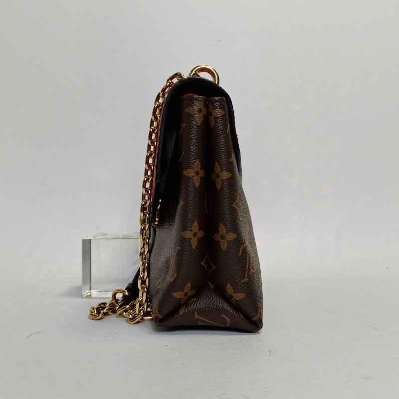 LOUIS VUITTON SAINTPLACIDE紅色PVC金扣2018老花肩背包-3