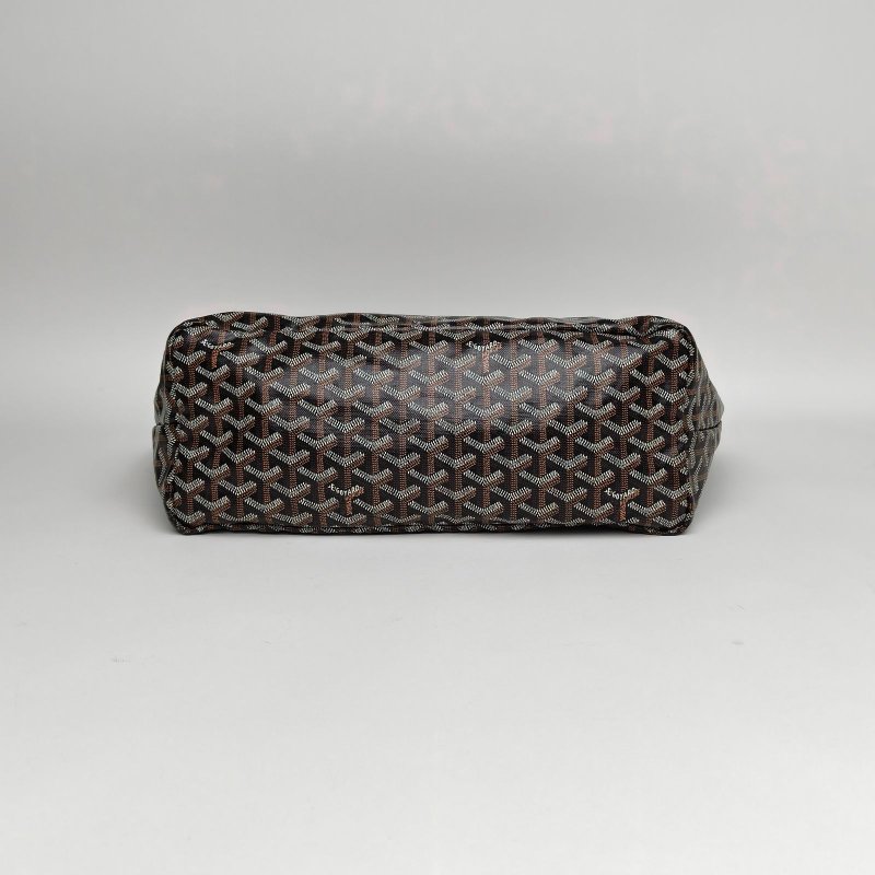 GOYARD SaintLouis購物袋子母包34中號棕色PVC銀扣肩背包-4
