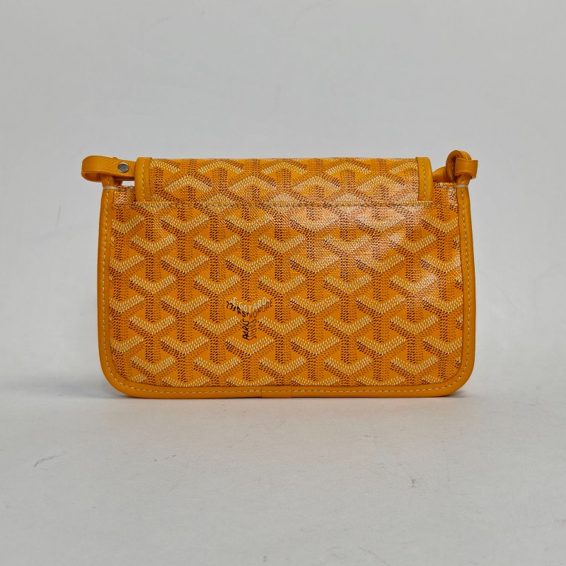 GOYARD PLUMET三層WOC單肩斜挎包黃色PVC肩背包-2