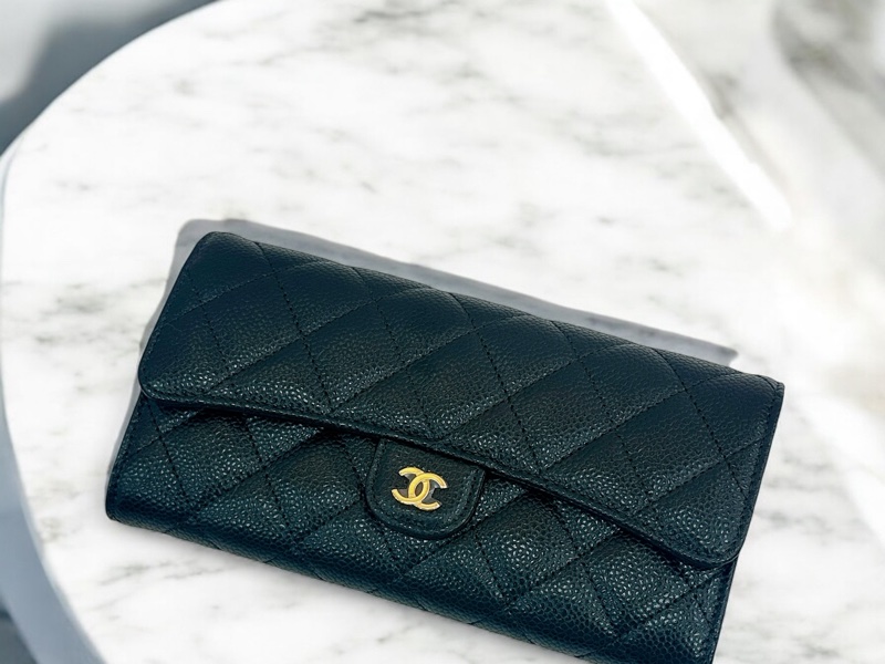 莉亞精品♡ Chanel 經典CF長夾 全新閒置品-0
