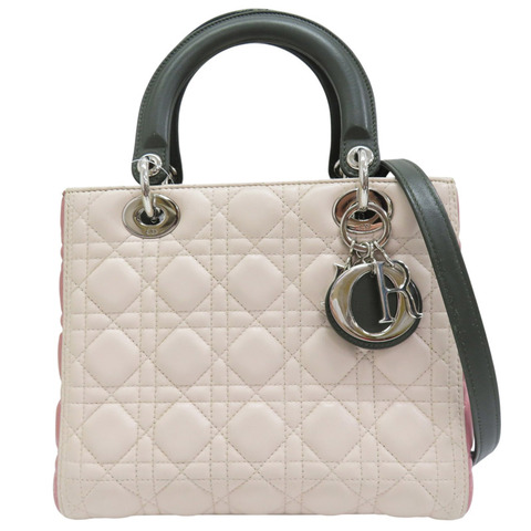粉色 羊皮 Lady Dior 两用包【Dior 迪奧】