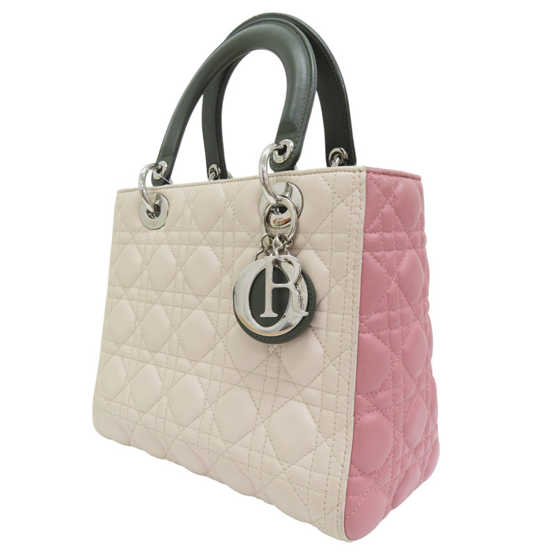 粉色 羊皮 Lady Dior 两用包【Dior 迪奧】-2