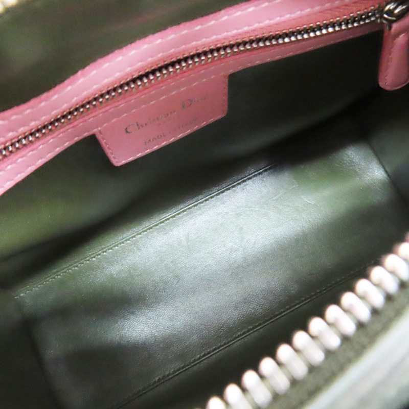 粉色 羊皮 Lady Dior 两用包【Dior 迪奧】-4