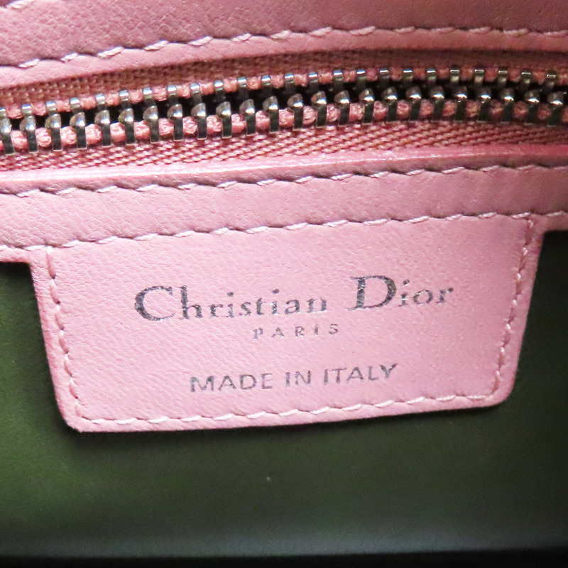 粉色 羊皮 Lady Dior 两用包【Dior 迪奧】-5