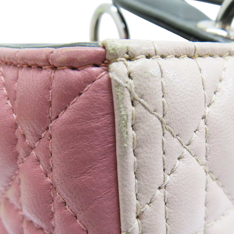 粉色 羊皮 Lady Dior 两用包【Dior 迪奧】-12