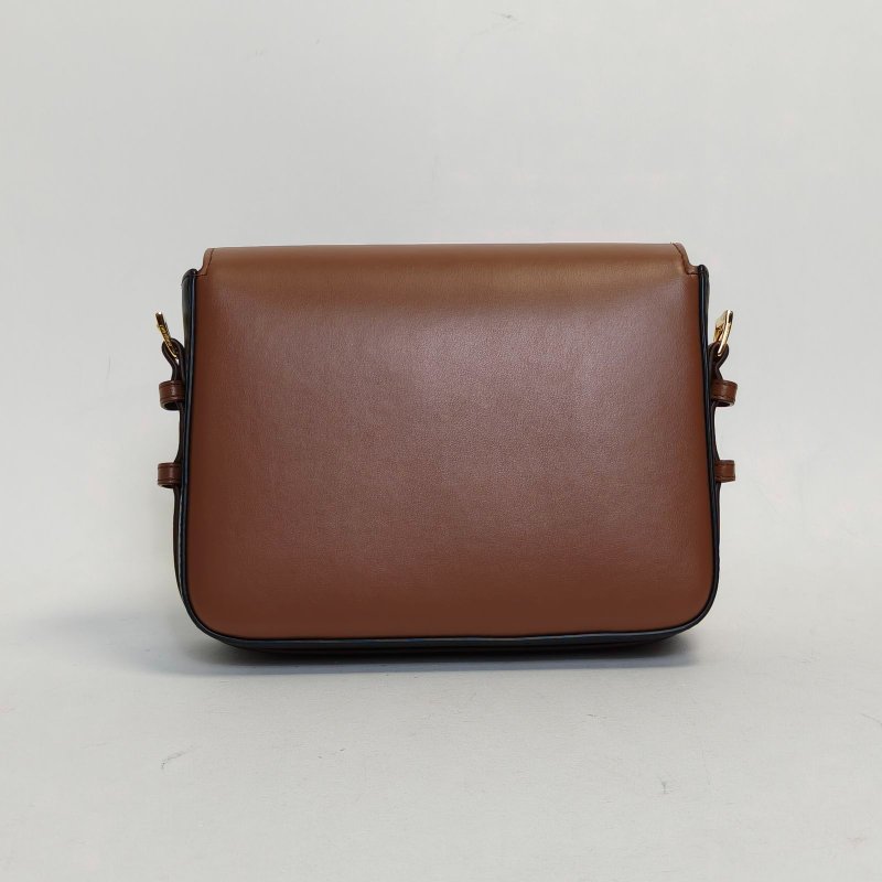 Burberry 棕色牛皮Grace橫板豆腐包斜挎包肩背包-2