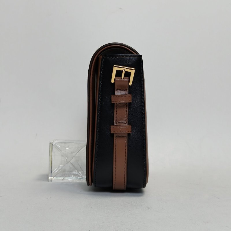 Burberry 棕色牛皮Grace橫板豆腐包斜挎包肩背包-3