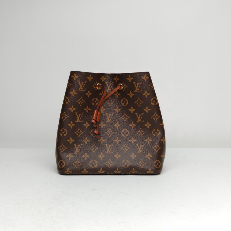 LOUIS VUITTON NÉONOÉ水桶包中號26棕色內裏老花PVC金扣2019肩背包-0