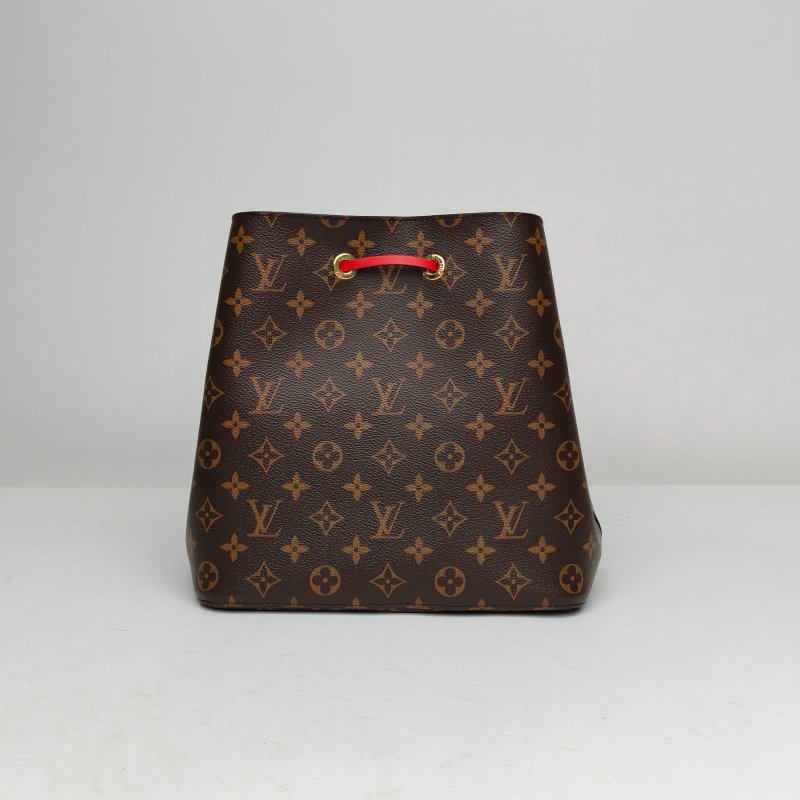 LOUIS VUITTON NÉONOÉ水桶包中號26紅色內裏老花PVC金扣2019肩背包-2