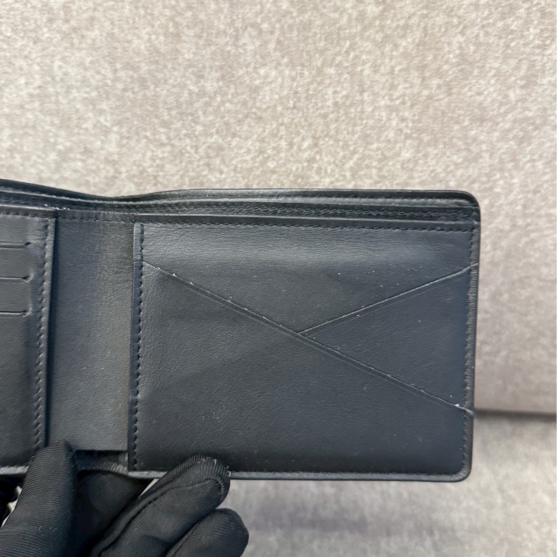 LV黑棋盤格短夾-3