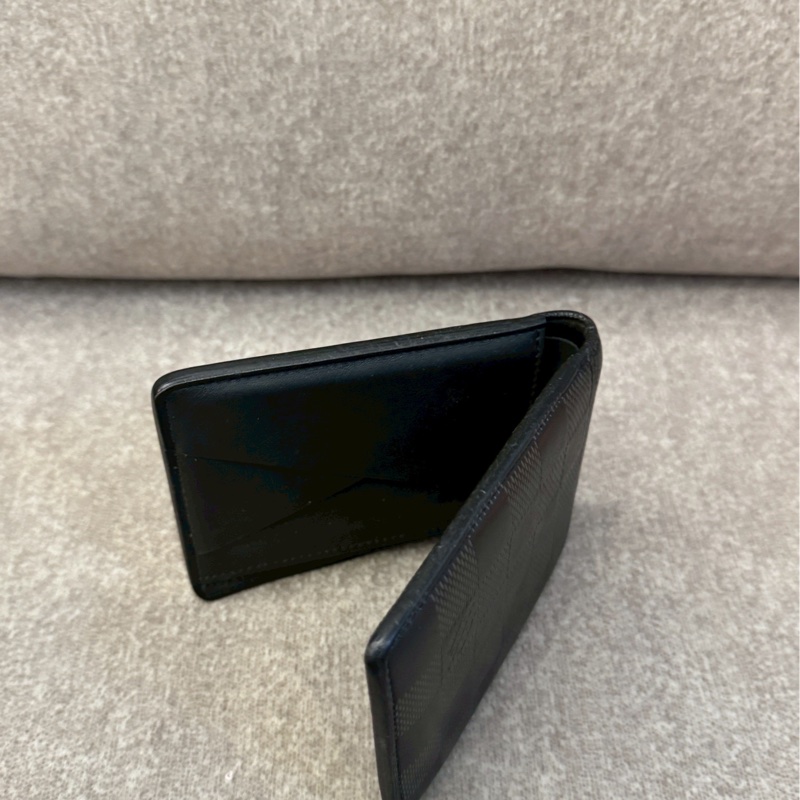 LV黑棋盤格短夾-6