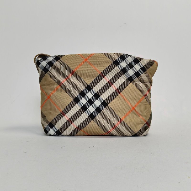 Burberry 格子尼龍銀扣戰馬格紋斜挎包新款雲朵泡芙包肩背包-2