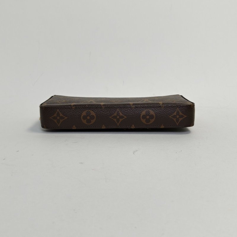 LOUIS VUITTON POCHETTEFELICIE三合一鏈條包老花PVC晶片肩背包-4