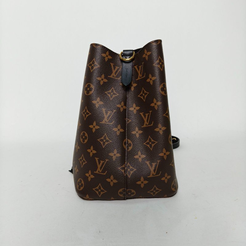 LOUIS VUITTON NÉONOÉ水桶包中號26黑色內裏老花PVC金扣2017肩背包-1