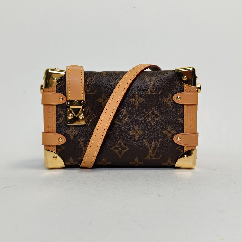 LOUIS VUITTON SideTrunk軟盒子包小號18老花PVC晶片肩背包-0