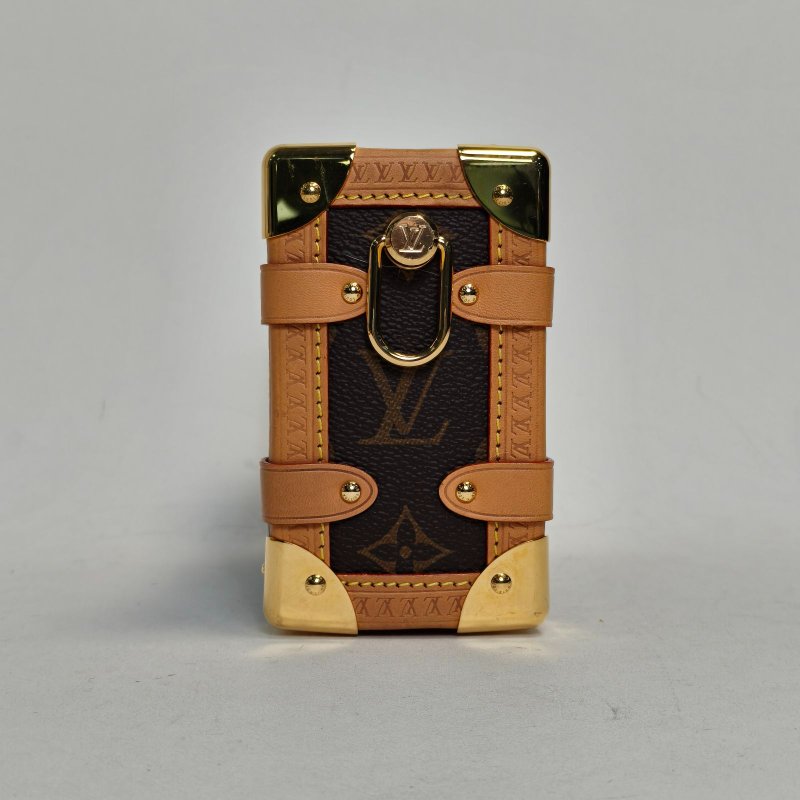 LOUIS VUITTON SideTrunk軟盒子包小號18老花PVC晶片肩背包-1