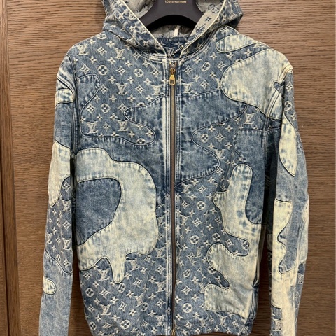 LV nigo牛仔連帽外套