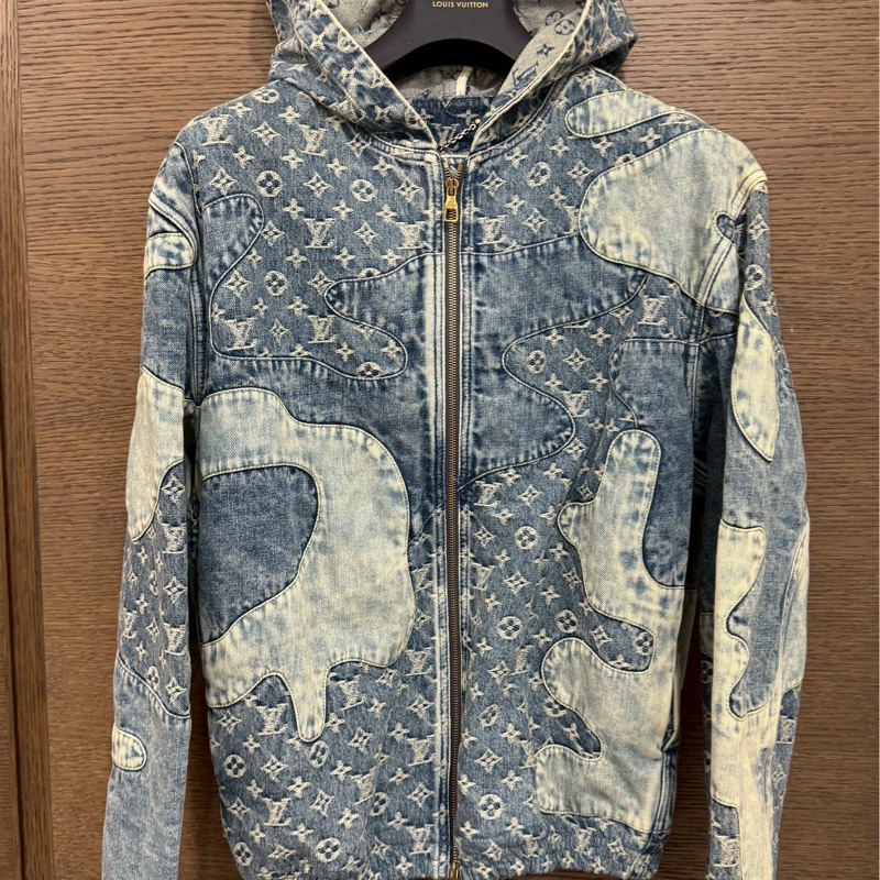 LV nigo牛仔連帽外套-0