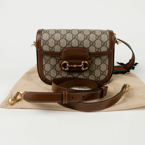 GUCCI Horsebit 1955 迷你肩斜背包 658574