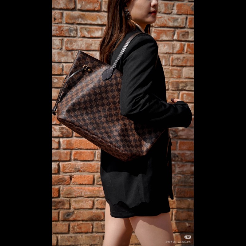 莉亞精品♡LV 棋盤格Neverfull 二手美包-1