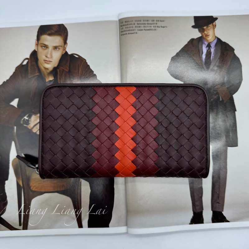 BOTTEGA VENETA BV三色編織拉鍊長夾-1
