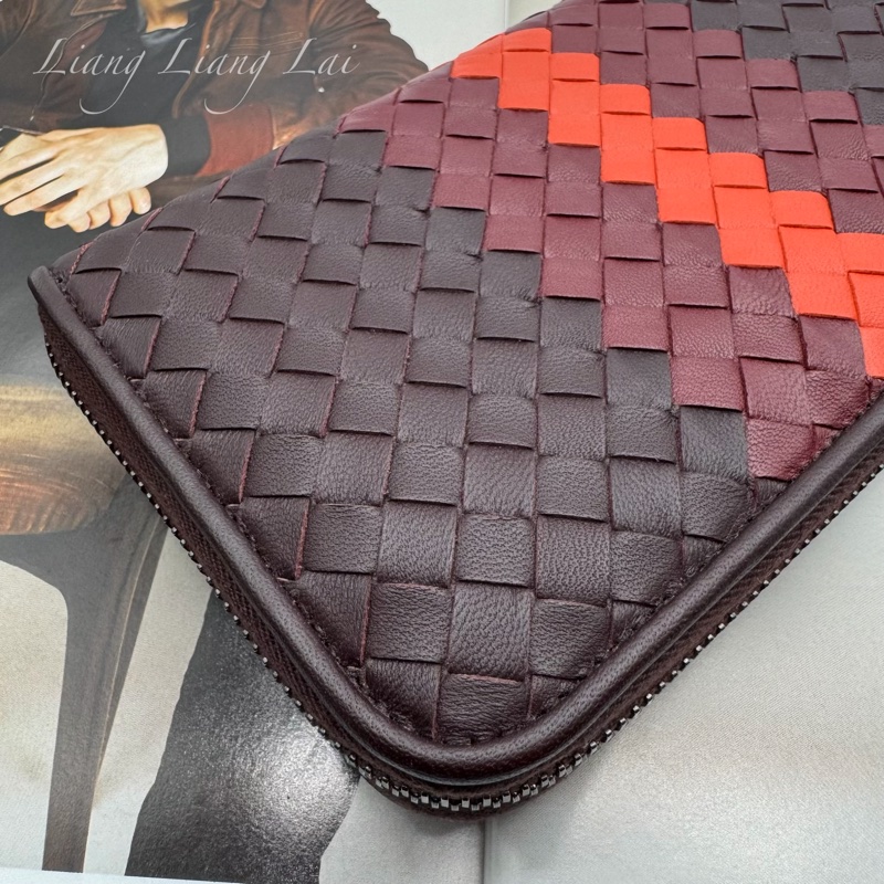 BOTTEGA VENETA BV三色編織拉鍊長夾-25