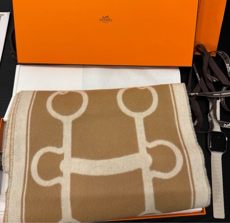 💖Hermes 圍巾 Echarpe Casaque More 馬銜圈圈💖 全新-1