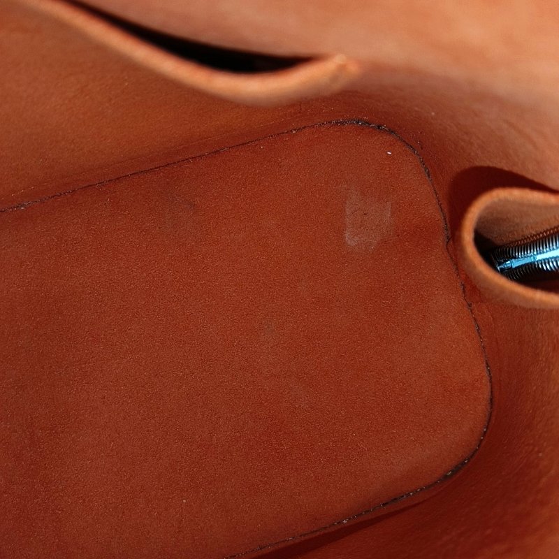 LOUIS VUITTON ALMA小號橙色EPI牛皮壓紋貝殼包手提包 銀色五金-8