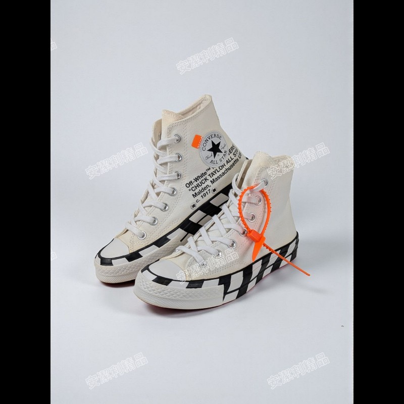 莉亞精品♡Off-White x Converse Chuck Taylor
All-Star 70 Hi 聯名款帆布鞋 二手美鞋-0