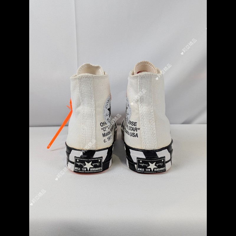 莉亞精品♡Off-White x Converse Chuck Taylor
All-Star 70 Hi 聯名款帆布鞋 二手美鞋-4