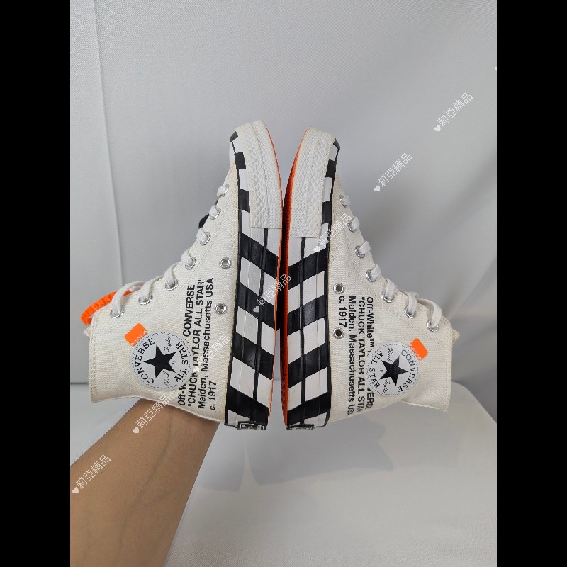 莉亞精品♡Off-White x Converse Chuck Taylor
All-Star 70 Hi 聯名款帆布鞋 二手美鞋-5