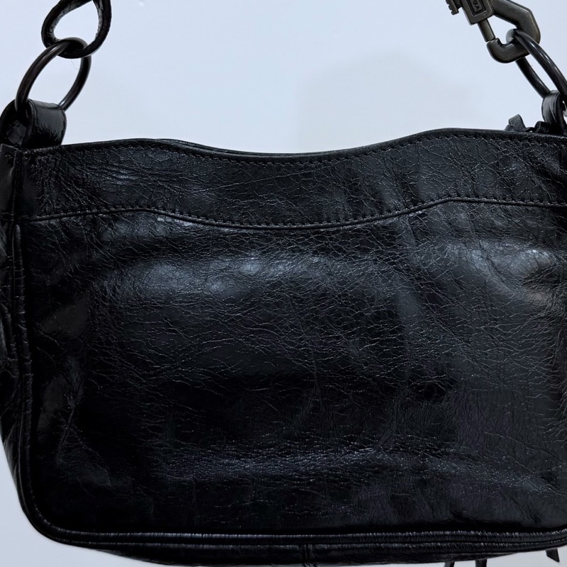 BALENCIAGA 巴黎世家 METALLIC EDGE HIP all black腋下包 麻將包 肩背包 斜背包-20