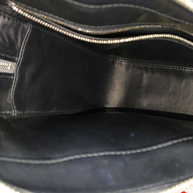 BALENCIAGA Triangle小號灰色牛皮印花單肩包斜挎包手提包 銀色五金 可拆卸肩帶-6