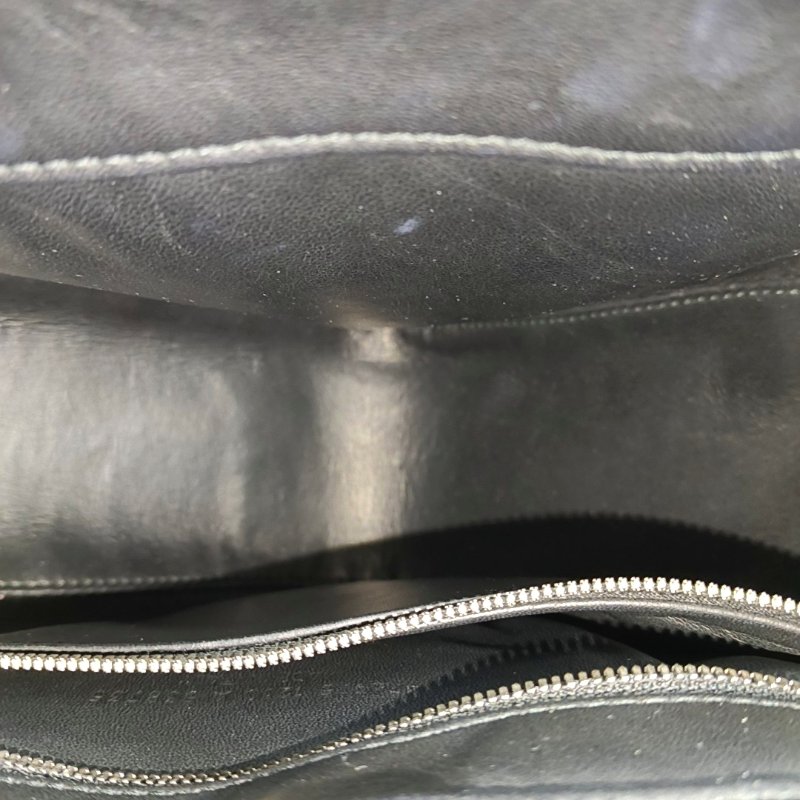 BALENCIAGA Triangle小號灰色牛皮印花單肩包斜挎包手提包 銀色五金 可拆卸肩帶-12