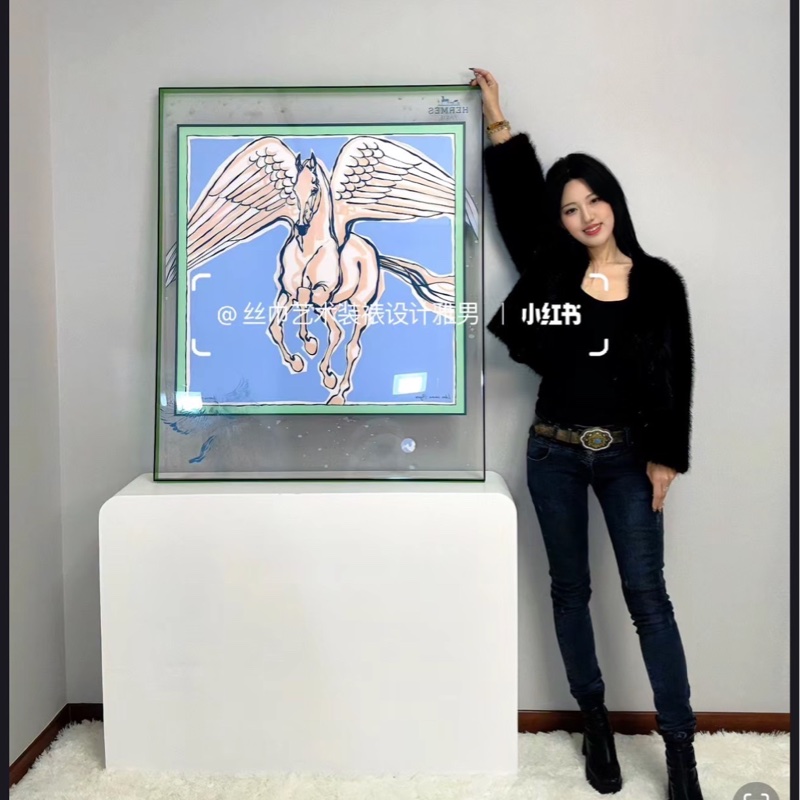 💖Hermes 愛馬仕 自由飛馬 90x90cm 絲巾💖 全新-2