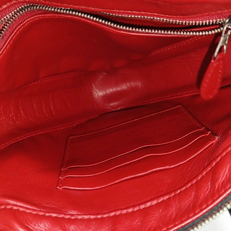 BALENCIAGA Triangle 黑色牛皮印花單肩包斜挎包手提包 銀色五金 可拆卸肩帶-6