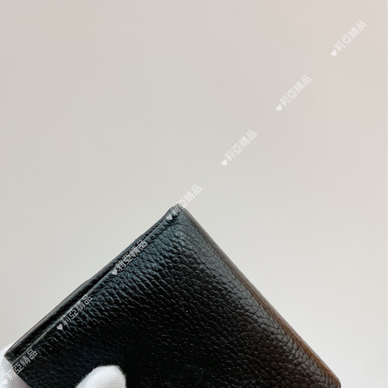 莉亞精品♡Gucci 615525 釦式短夾 黑色 二手-10