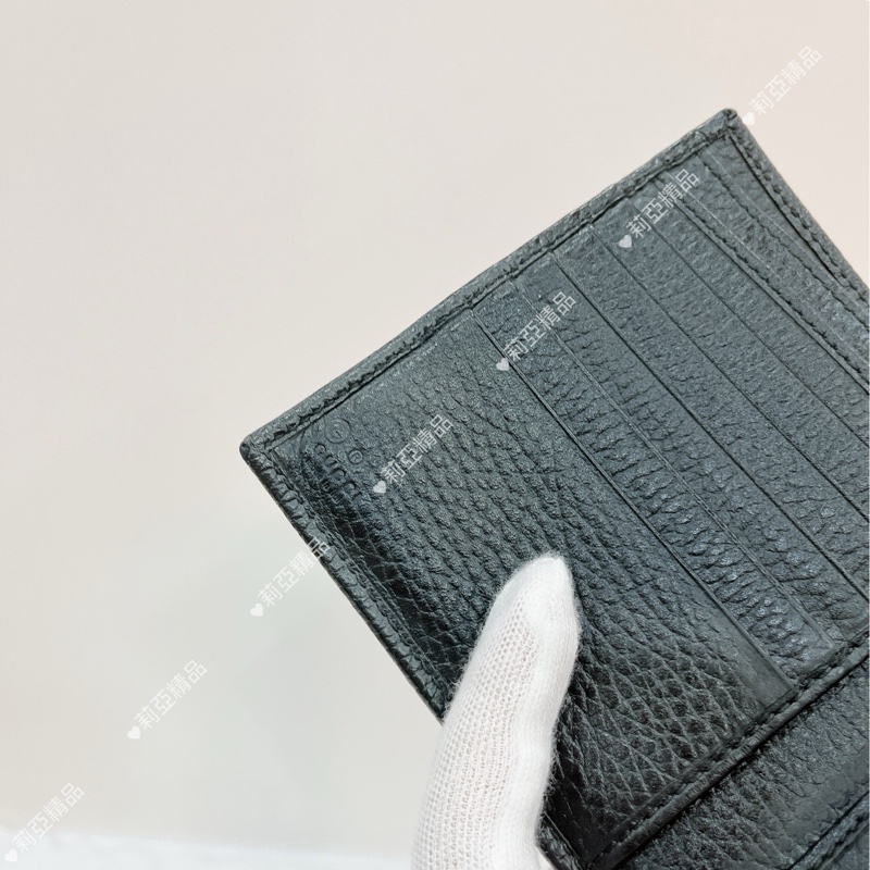 莉亞精品♡Gucci 615525 釦式短夾 黑色 二手-12