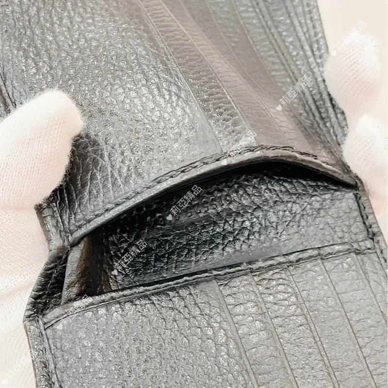 莉亞精品♡Gucci 615525 釦式短夾 黑色 二手-15